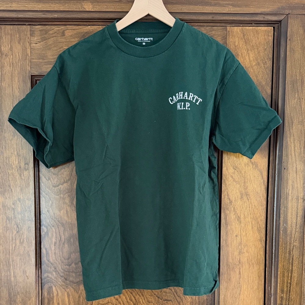Carhartt W.I.P Forest Green Short Sleeve Logo Tee in Size M